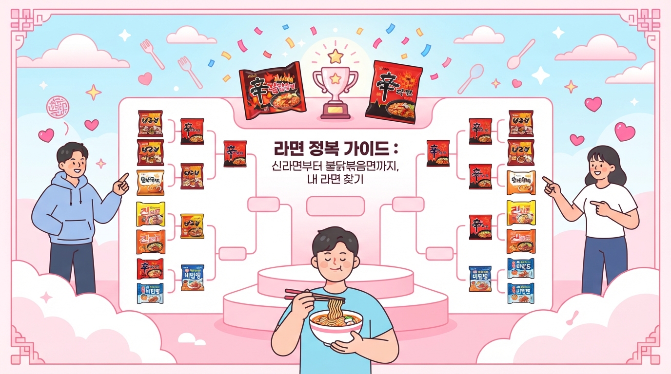 라면 정복 가이드: 신라면부터 불닭볶음면까지, 내 라면 찾기